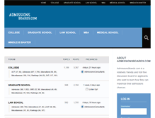 Tablet Screenshot of admissionsboards.com